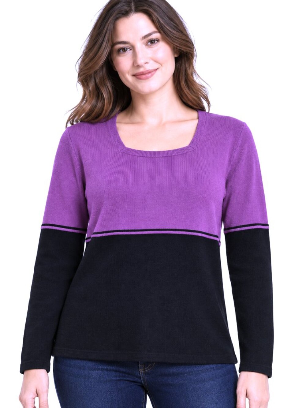 Merona Retro 90's Vtg. Revival Casual Chick Color Block Pullover Sweater 18-20